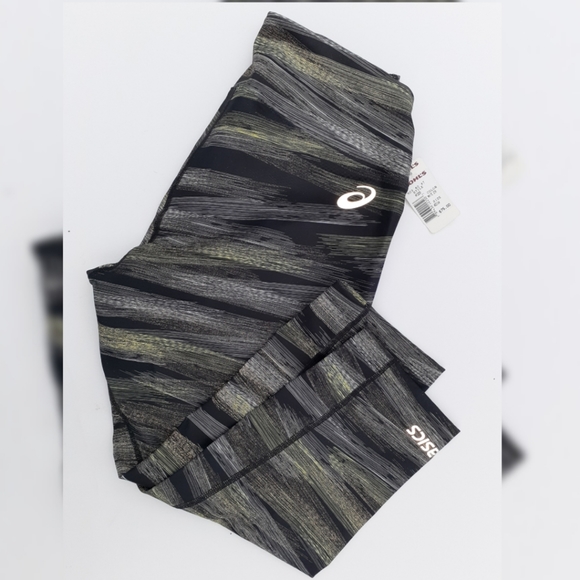 Asics Sport Run Knee Graphic Print Tights - Picture 6 of 8